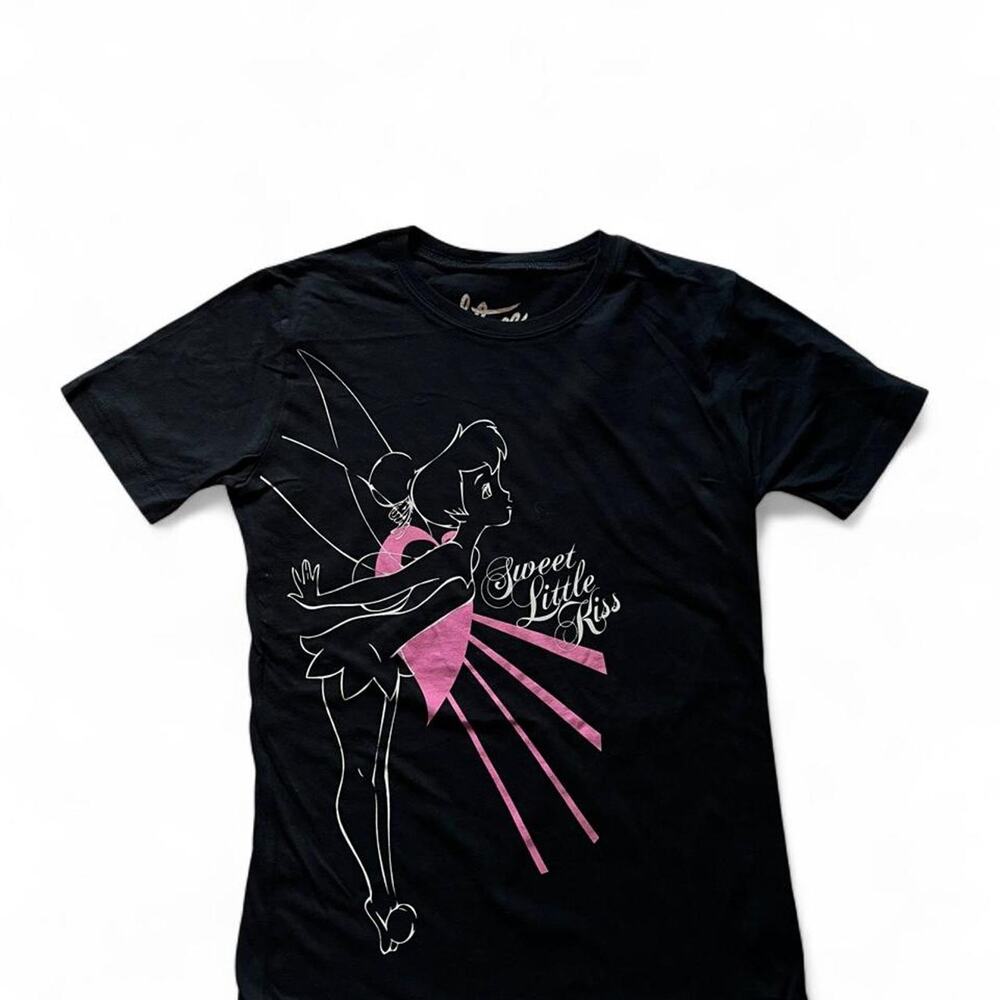 Stage 28 By Disney Tinkerbell “Sweet Little Kiss” Black Y2K T-shirt, XS/S